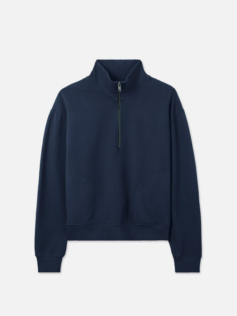 Organic Fleece Quarter Zip Sweatshirt